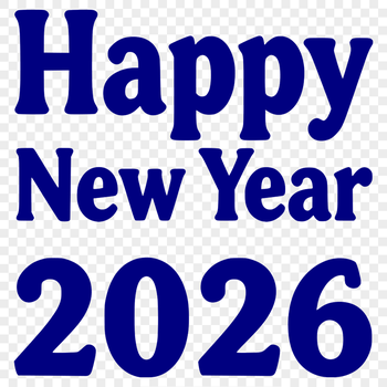 A minimalist illustration of the New Year 2026 with inspirational quotes.