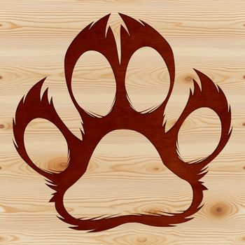 Vector graphics design featuring individual and clustered animal paws for creative projects.