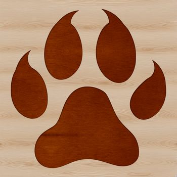 Paw print design in vector format, suitable for various applications.