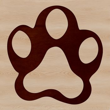 Illustrative paw print design featuring animal footprints in vector format.