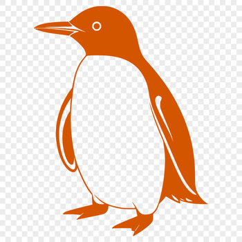 An SVG vector graphic design featuring a penguin character.