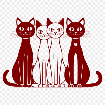 A simple illustration of a domestic cat in vector format.