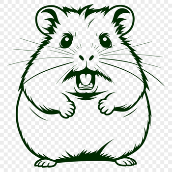 A small, furry animal, commonly kept as a pet, sitting on a pedestal.