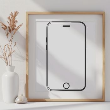Vector design illustration of a smartphone with modern features.