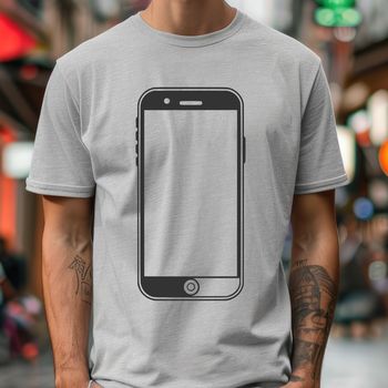 A digital illustration of a smartphone with a sleek design, suitable for graphic design and technology projects.