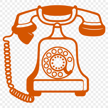 A high-quality digital illustration of a telephone for graphic design and crafting projects.