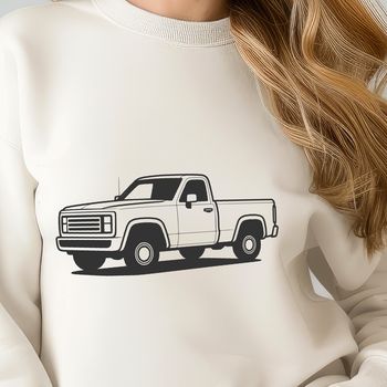 A illustration of a pickup truck in vector format, suitable for digital design projects.