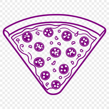 A digital illustration of a classic margherita-style pizza, suitable for web design and creative projects.