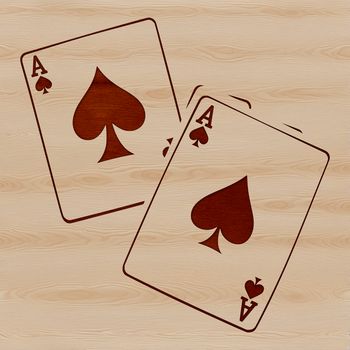 A close-up illustration of the Ace of Spades playing card from a standard deck.