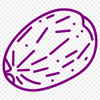 A stylized illustration of a potato in vector format.