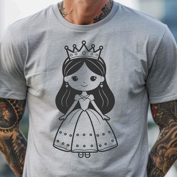 Illustrated princess character designed as vector art.