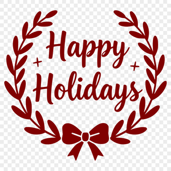 Winter Holiday Quote Decorations in Custom Font Christmas holiday quotes in a decorative font, suitable for cutting machines or laser engraving.