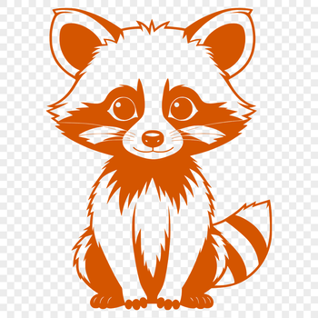 A raccoon illustration created as a scalable vector graphic.