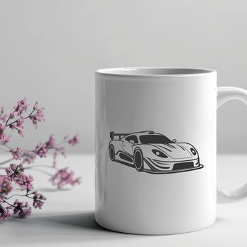 A sleek, racing vehicle designed as a vector graphic.