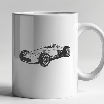 A high-speed vehicle designed for racing with sleek lines and aerodynamic features.