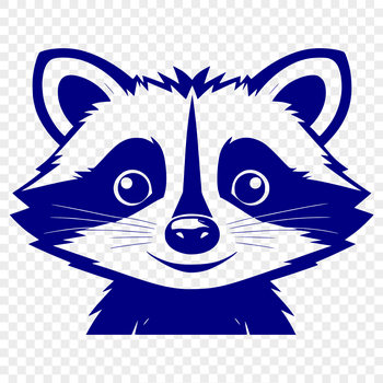 A raccoon character illustrated in vector format for design and crafting purposes.