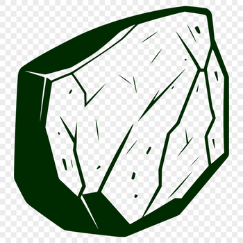 An SVG graphic representation of a rock suitable for digital design projects.
