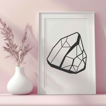 A 2D digital illustration of a rock in a simple shape, suitable for cutting machines like Cricut or laser cutters.