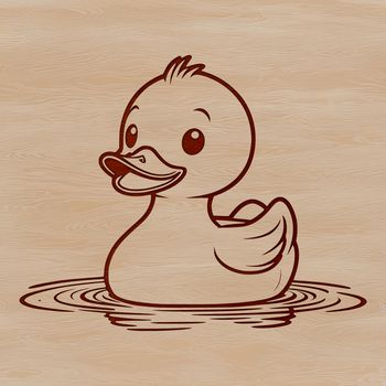 A stylized illustration of a duck, suitable for vector graphics and cutting machine designs.