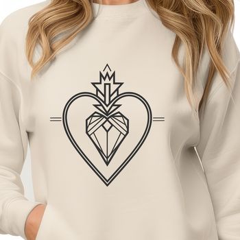 SVG icon of the Sacred Heart, a symbol of love and devotion in religious contexts.