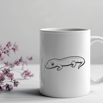An SVG graphic design element featuring a salamander silhouette.
