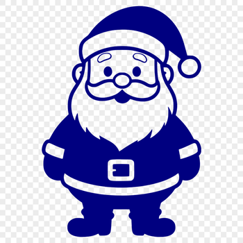 A traditional depiction of Santa Claus in vector format.