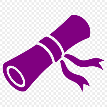 A simple scroll with rolled paper, suitable for diploma or graduation designs.