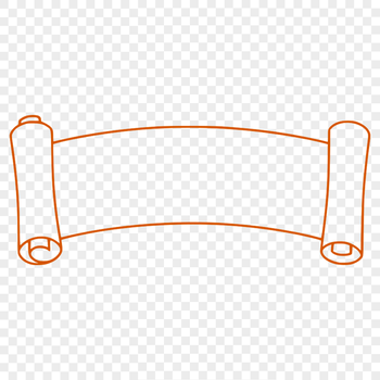 Illustrative scroll with rolled paper and tassel detail, suitable for graduation or award ceremonies.
