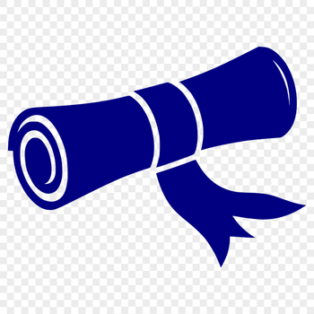 A scroll with rolled up edges, perfect for graduation ceremonies or award presentations.