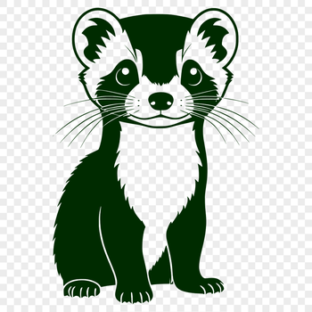 A high-quality digital image of a ferret available for commercial and personal use.