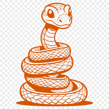 A detailed illustration of a snake, created as a vector graphic.