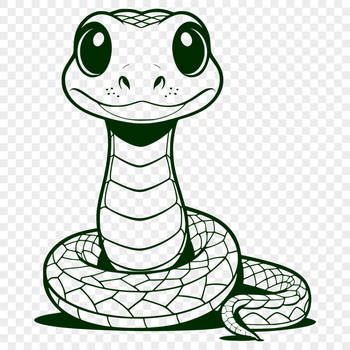 SVG illustration of a serpent reptile in various digital formats.