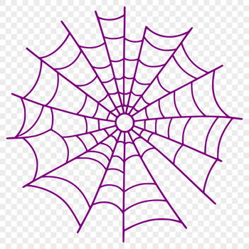 A delicate spider web design made up of intricate lines and curves, ideal for crafting and DIY projects.