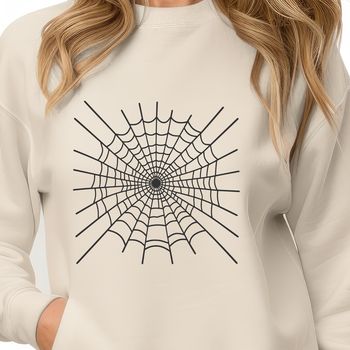 A stylized illustration of a spider web, created in vector format.