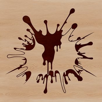 A colorful splat shape with irregular edges and texture, ideal for vector design projects.