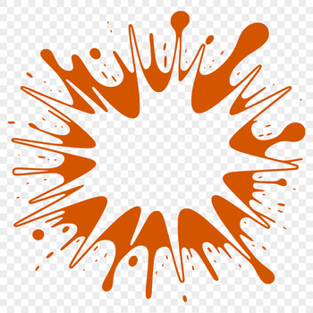 A colorful digital illustration of a splat shape in vector format.