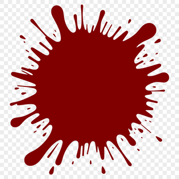 A colorful splat shape made up of layered slime-like elements.