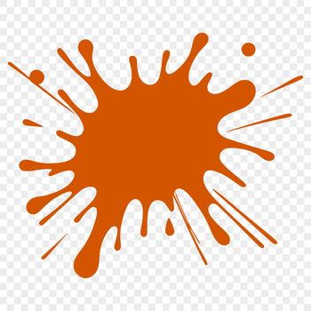 A colorful vector shape resembling a splat of slime on a flat background.