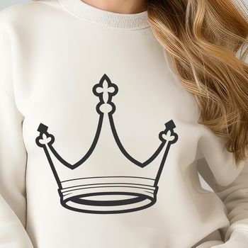 A gold-embossed crown design made from scalable vector graphics.