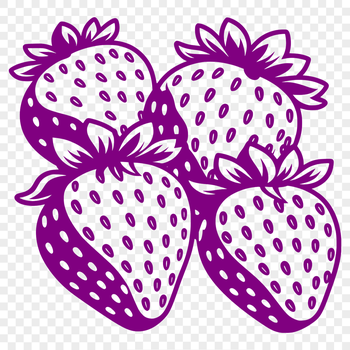 High-quality vector illustration of a ripe strawberry fruit.