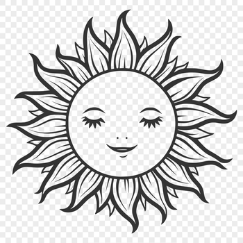 A simple illustration of the sun in vector format.