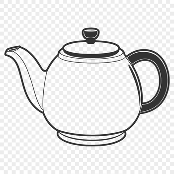 A detailed vector illustration of a teapot for design projects.