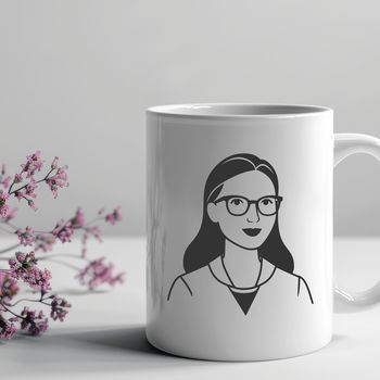 A professional illustration of a woman in a teacher's role, suitable for educational materials.