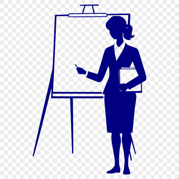 An illustration of a teacher figure suitable for educational or personal projects.