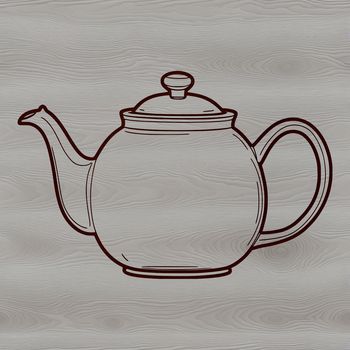 High-resolution graphic of a teapot suitable for digital design projects.