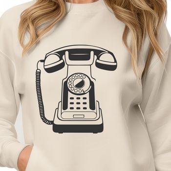 An illustration of a telephone in vector format.