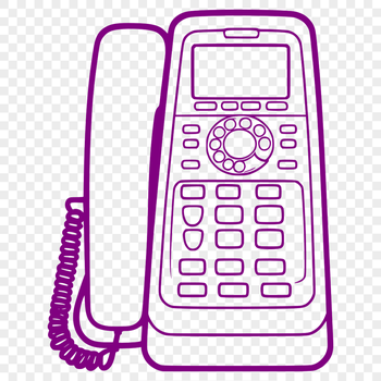 A high-tech telephone graphic designed as vector art.