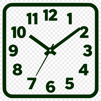 A simple digital clock illustration created as a vector graphic in SVG format.