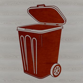 Vector illustration of a trash can used for various design projects