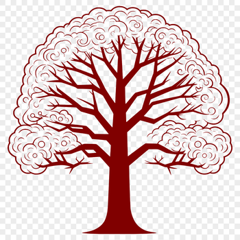 A detailed illustration of a tree in high-resolution vector format.